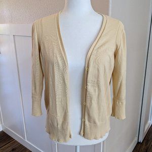 Thin Knit Cardigan Sweater L